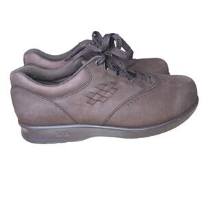 SAS Womens Free Time Walking Shoes Chocolate Brown Suede Lace Up Sneakers 9.5W